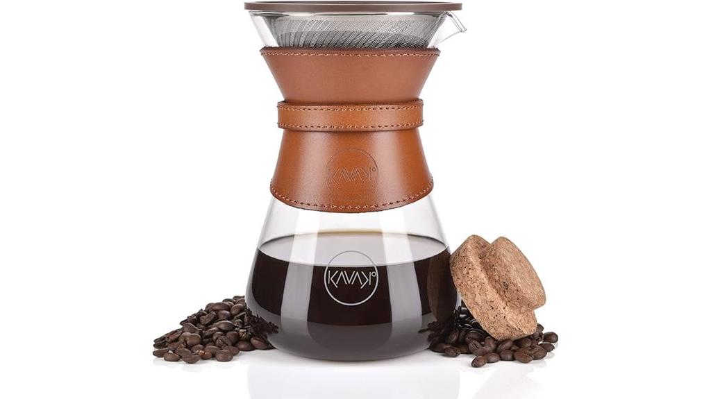 stainless steel pour over set