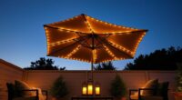 stylish illuminated patio umbrellas