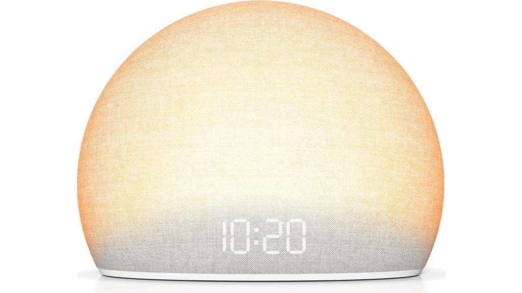 sunrise alarm with sleep features