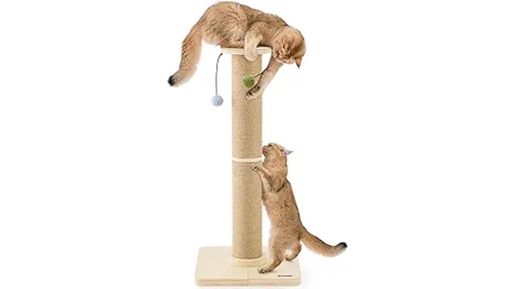 tall wooden scratching post