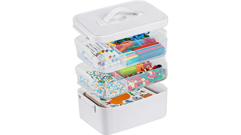 three tier plastic storage