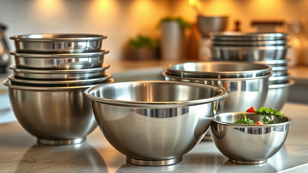 top stainless steel bowls