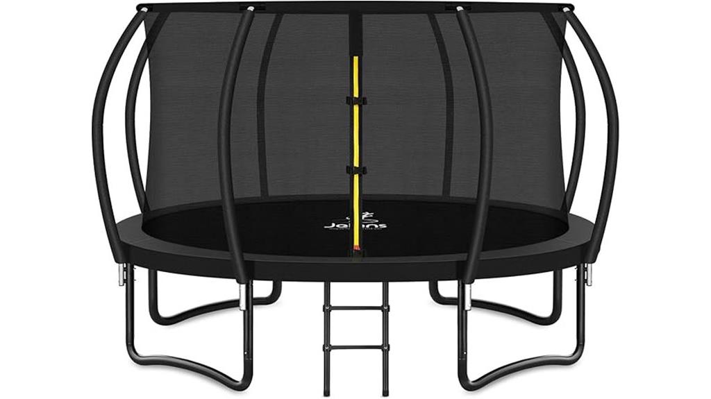 trampoline with enclosure and ladder