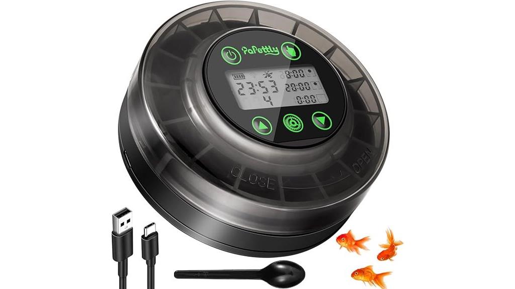 usb lcd fish feeder