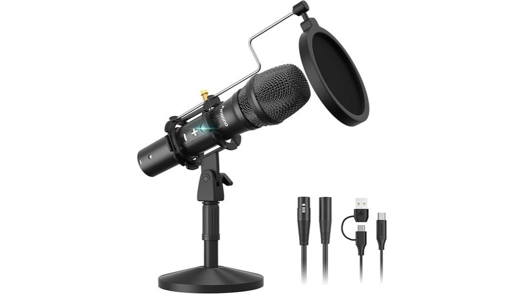 usb xlr podcast microphone