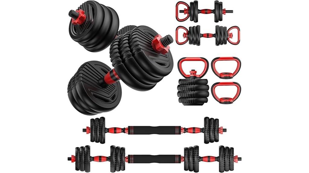 variable weight dumbbell set