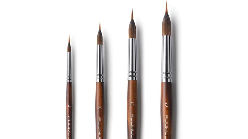 watercolor brushes with sable