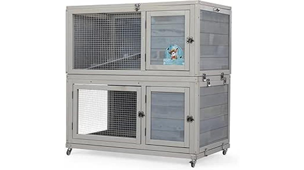 weatherproof bunny hutch with wheels