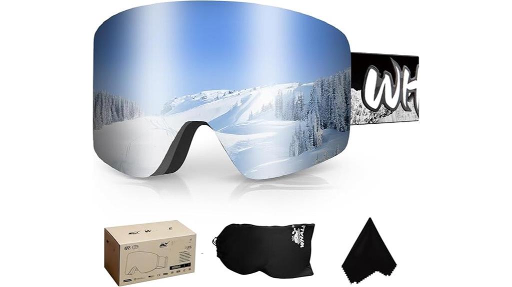whale unisex snow goggles