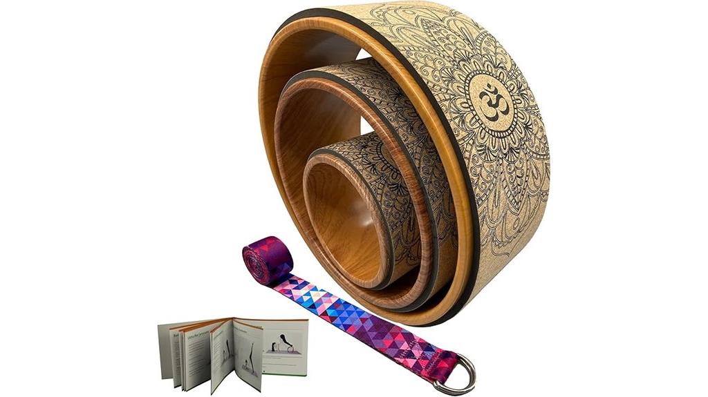 yoga wheel with instructions