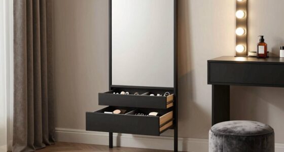 affordable glam mirror storage
