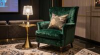 elegant chair enhances cozy space