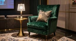 elegant chair enhances cozy space