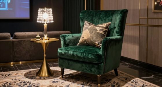 elegant chair enhances cozy space