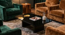 elegant movie lounge centerpiece