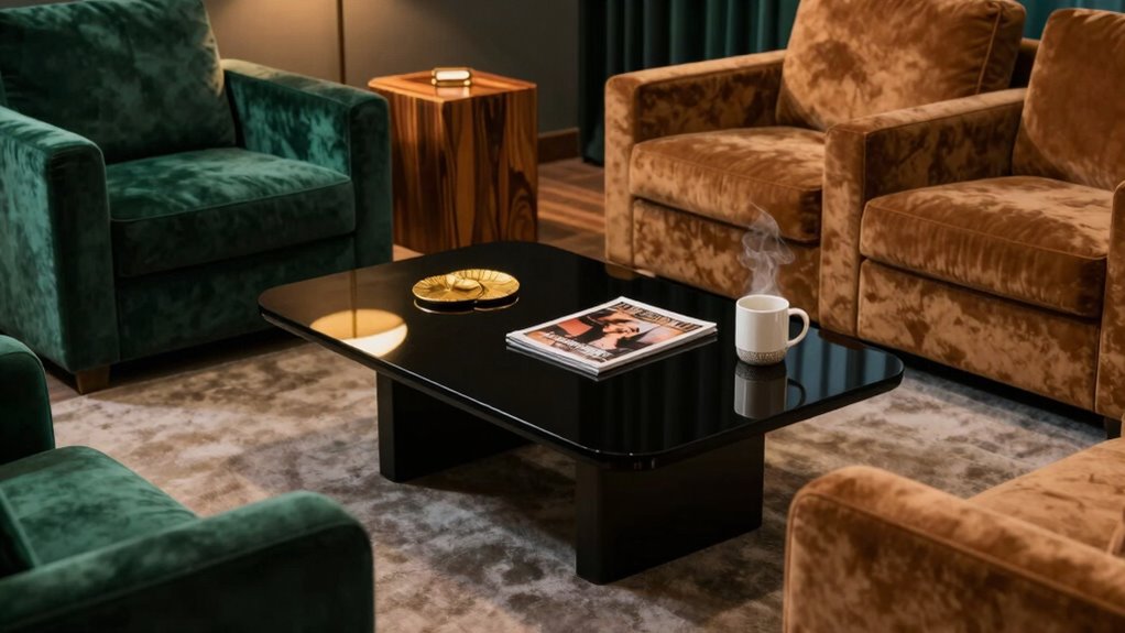 elegant movie lounge centerpiece