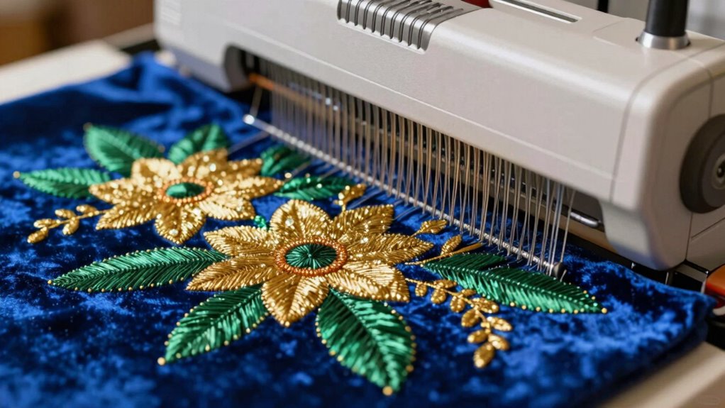 glamorous embroidery machine features