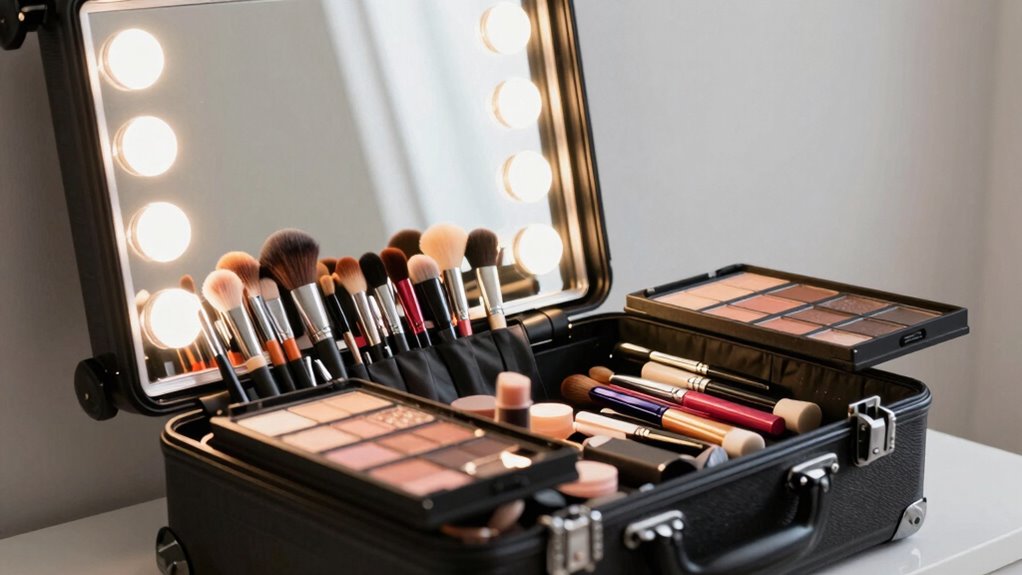 illuminated organized makeup storage