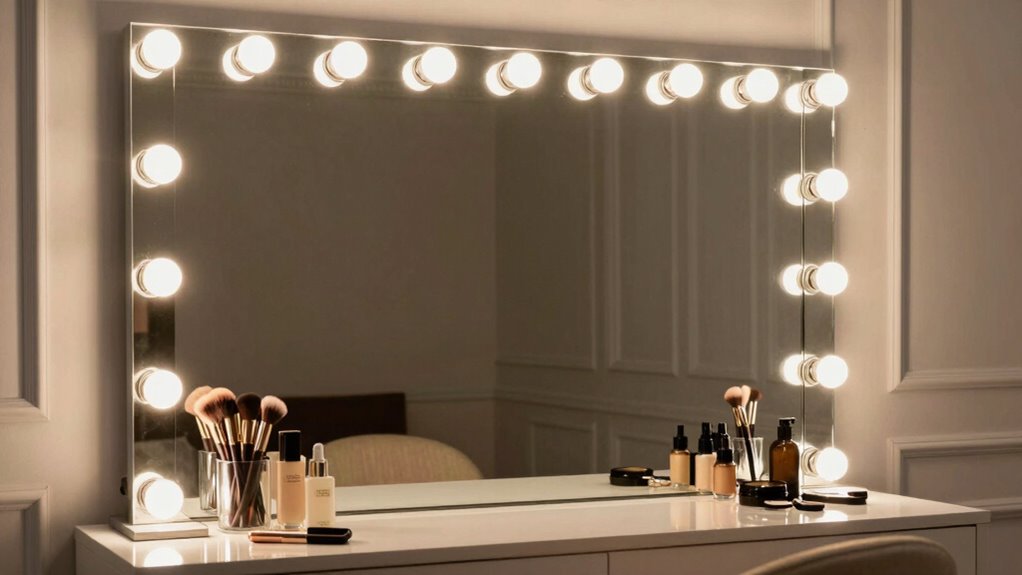 illuminated professional makeup mirror