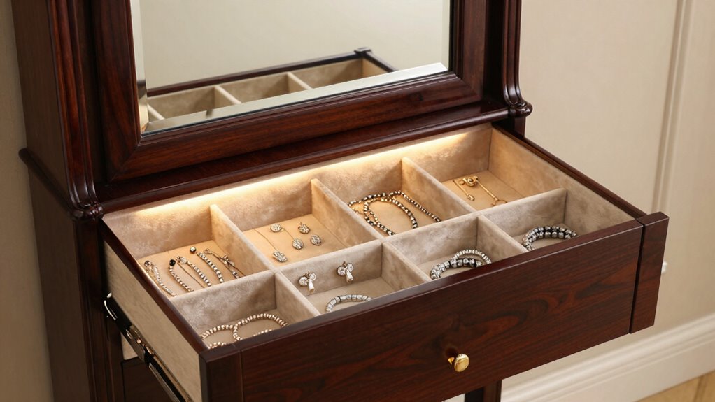 key features of jewelry armoire