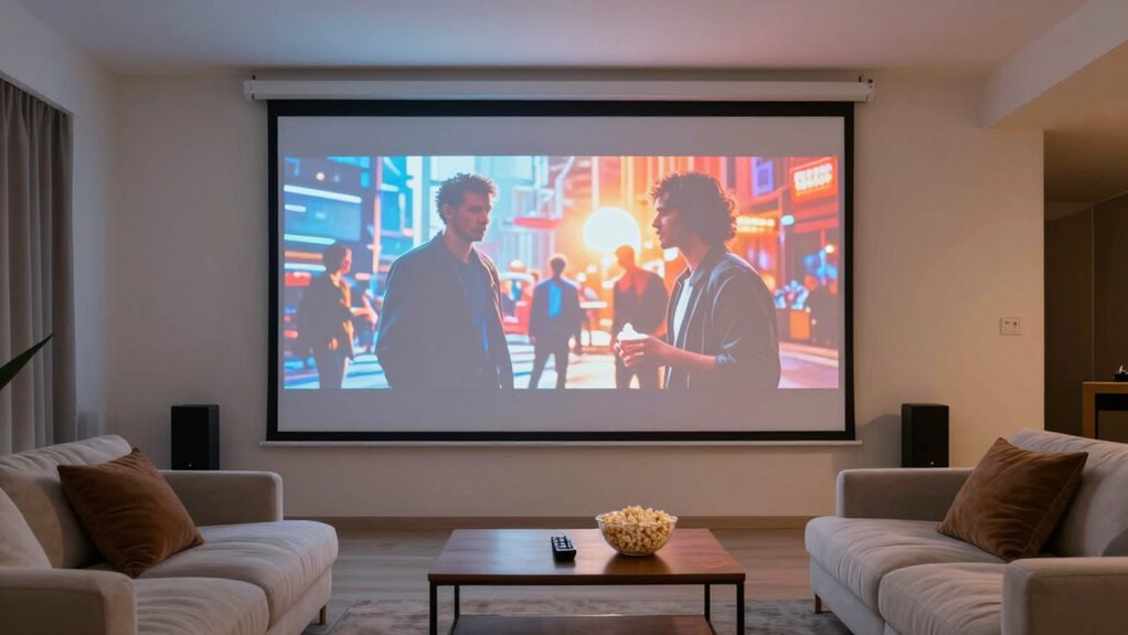 optimal projector screen placement