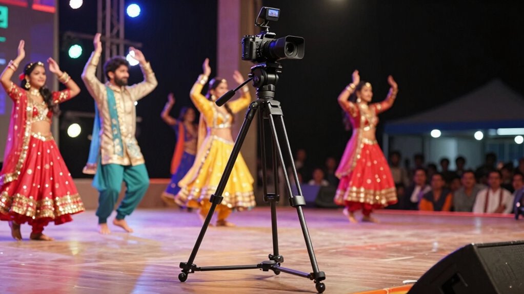 stable tripod enhances dance videos