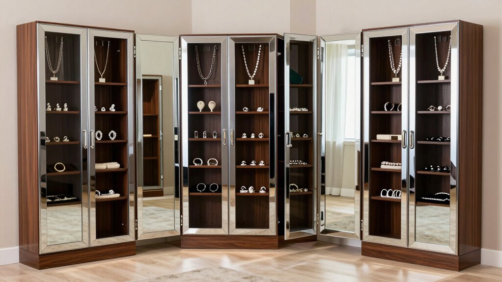 top freestanding jewelry cabinets
