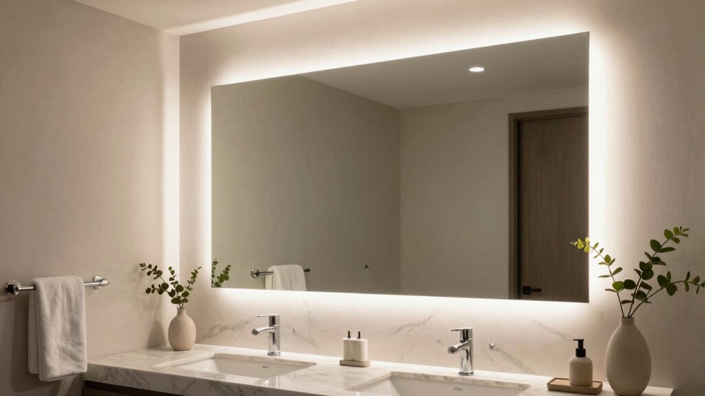 top led bathroom mirrors