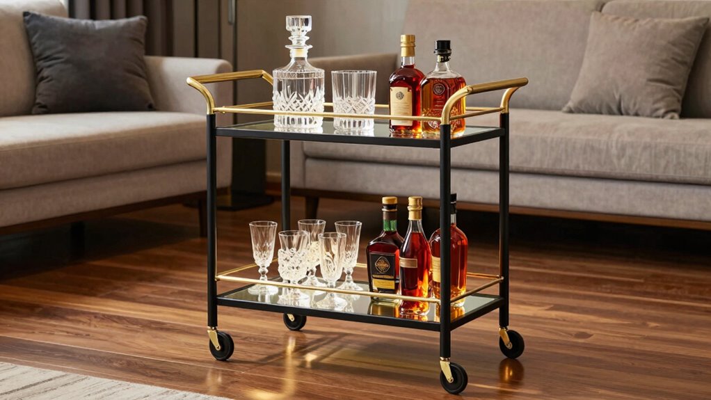 top rolling bar carts