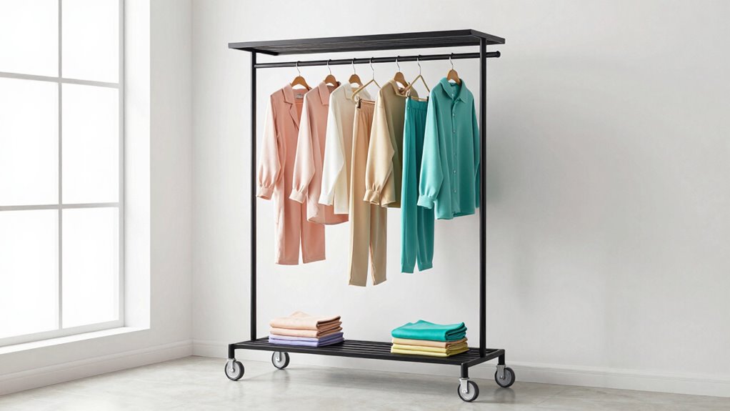 top rolling clothes racks