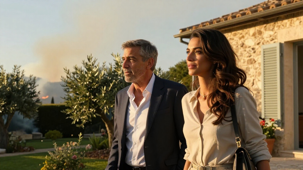 George and Amal Clooney Forced to Evacuate Home in France as Wildfires Burn