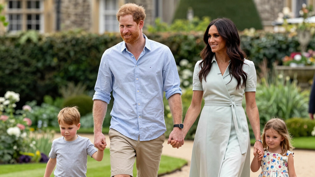 Prince Harry, Meghan and children Archie and Lilibet visit King Charles and Queen Camilla
